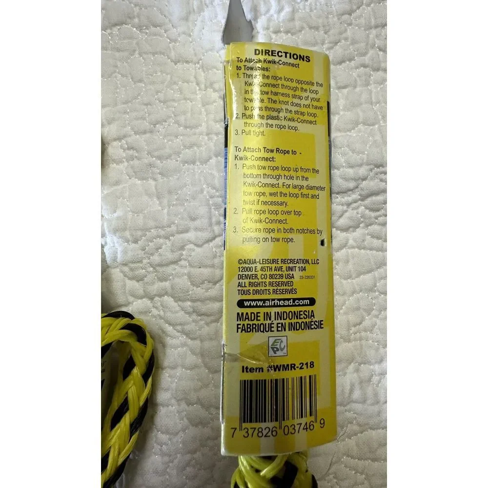 Lot of‎ 2 Kwik Connect Boat Tube Tow Rope For Towables High Impact 1-4 Riders